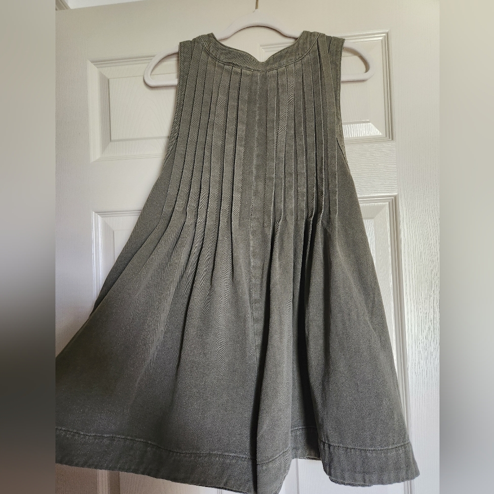 ROMPER | Olive Green Denim VEVERET Brand, size Medium - Picture 2 of 8